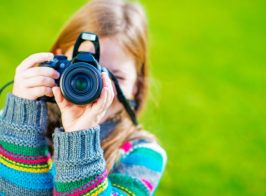 Girl Taking Pictures By Dslr