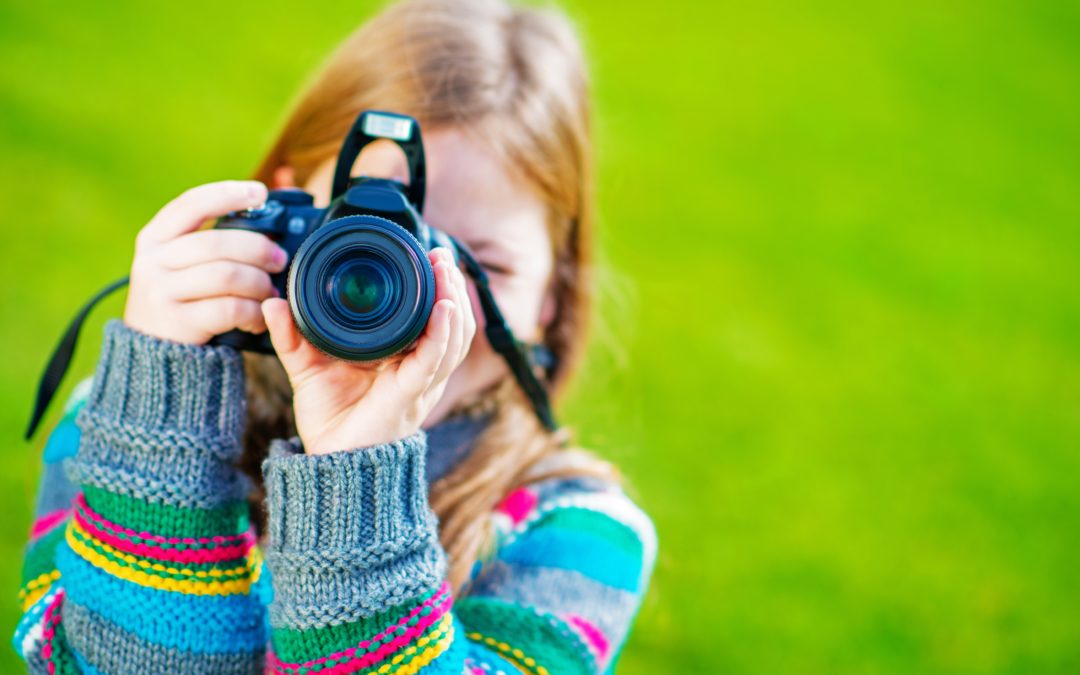 Girl Taking Pictures By Dslr